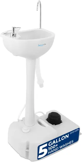 Azslcasn18 Serenelife Portable Hand Washing Station 100 Washes 19l White