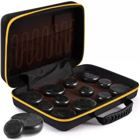 Pslmsgst544.5 Serenelife Portable Basalt Stone Massage Set With Heating Bag - Hot Mas