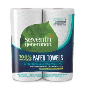 100491 Seventh Generation Paper Towels 100% Recycled 2 Ply Rolls Cleaning
