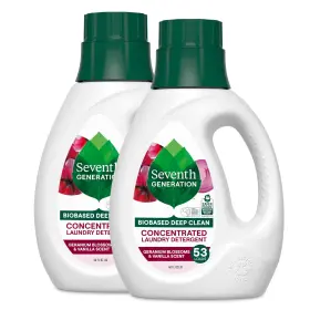 Seventh Generation 732913228935 Laundry Detergent Concentrated 40 Fl Oz Pack Of 2 Geranium