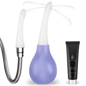 Sewxew 721545007667 Anal Douche Enema Kit Anti Backflow Bulb With Lube For Men&women