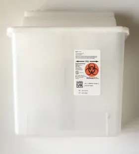 8506sa Sharpsafety 2 Pc Sharps Container Translucent 1.25 Gal Horizontal Entry