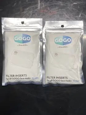 Pm2.5 Shedrain 091806252571 2x Packs Gogo Face Mask Filter Inserts 10 Filters Each Pack New
