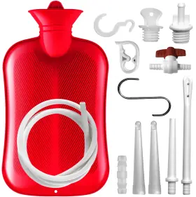 Shishuyu 772467263020 2 L Enema Bag Home Kit With 3 Tips 60 Inch Long Silicone Hose Co