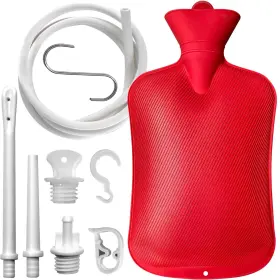 Shishuyu 772467528907 Enema Bag 2l Home Kit With 2 Tips 60 Inch Long Silicone Hose Con