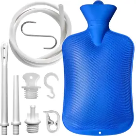 Shishuyu 772467529294 Enema Bag 2l Home Kit With 2 Tips 60 Inch Long Silicone Hose Con