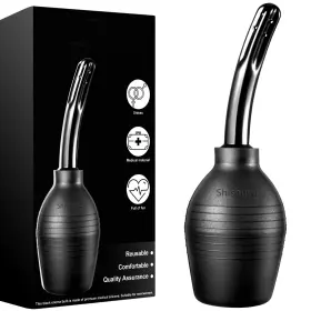 Shishuyu 774829751435 Enema Bulb 310ml Douche Cleaner Kit With Storage Bag Black