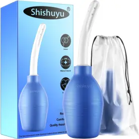 Shishuyu 774829898925 10 Oz Enema Bulb Kit With Storage Bag - Premium Silicone Douche For Cleansing
