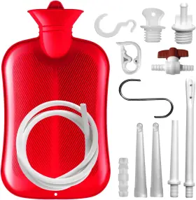 Shishuyu4651 726084966710 2 L Enema Bag Home Kit With 3 Tips 60 Inch Long Silicone Hose Contr