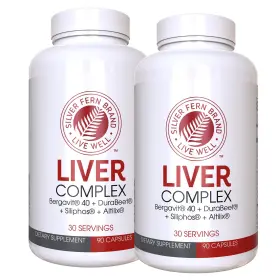 Silver Fern 732388722976 Liver Complex Supplement 2 Pack 90 Vegetarian Capsules Brand Milk
