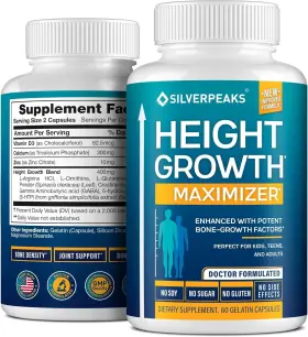Silverpeaks 691027233993 Height Growth Maximizer Natural Pills To Grow Taller Made In Usa Suppleme