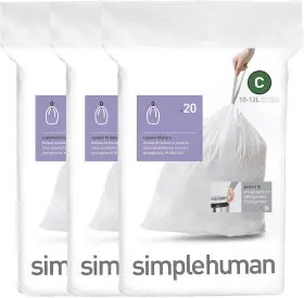 Cw0252 Simplehuman Code C 60 Count Genuine Custom Fit Pack Of 1 White