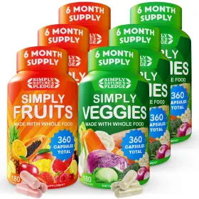 Simply Natures Pledge 850066848159 Multivitamin 180 Count Pack Of 6 Fruits Vegetables Whole Food Superfoods Led