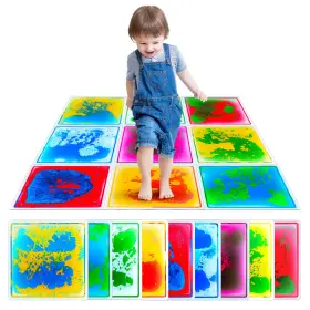 2405jj01 Small Fish Sensory Floor Tiles 9pcs 12 X12 Lava Mats For Kids Autism Classroom