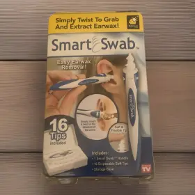 Smart Swab 860001699753 The Original Safe Spiral Ear Wax Remover Kit With 16 Replaceable Tips