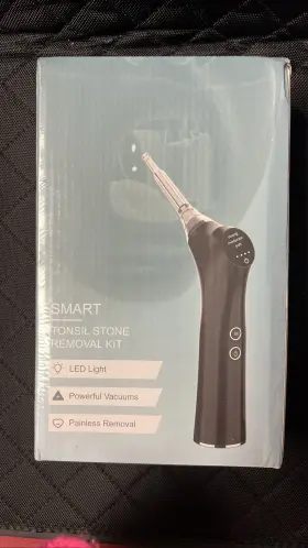 Tsk-001 Smart Electronic Tonsil Stone Remover Kit Vacuum Led Light 3 Suction Modes