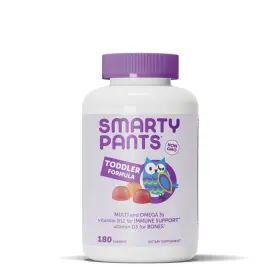 Smartypants 817053023760 Toddler Multivitamin Gummies Omega 3 Fish Oil Vitamin D3 180 Count