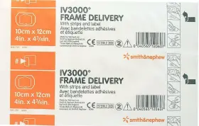 66024008 Smith & Nephew 696337329374 And Iv3000 Hand Moisture Dressing 4 Inch X Set Of 10