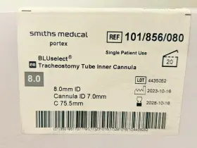 Smiths 101/856/080 20 X Bluselect Tracheostomy Tube Inner 8mm