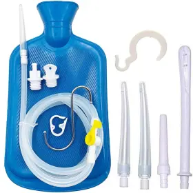 Smokitcen 719209012867 Enema Kit 2l Bag 5.0ft. Long Silicone Hose 5 Multi-size Reusable T