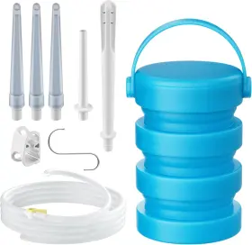 Gjt001 Smokitcen Silicone Collapsible Coffee Enema Bucket Kit For Colon Cleanse 5.3ft