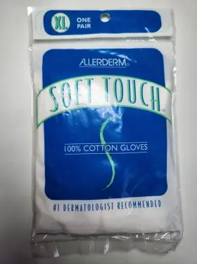 Soft Touch 634674011149 Allerderm Cotton Glove Liner Xl Spa One Pair New