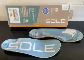 Sole 730716362252 New Unisex Performance Thin Wide Cork Insoles Blue Men S 7 / Women 9