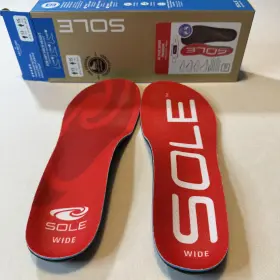 A1-wd-13 Sole Active Wide Medium Insoles Mens 13 Heat Moldable Orthotic Footbeds