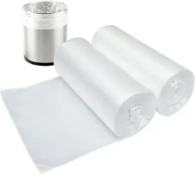 Sosohome 760510110070 2 Gallon Small Plastic Trash Bags 7.5 Liters Clear Wastebasket Liners