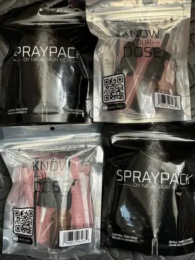 Spraypack 196852961634 Diy Nasal Spray Snuff Bottle With Saline Solution Funnel And Prism Pick