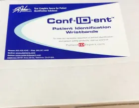 Wbca11t-1 St John Company Case Of 340 Confident Thermal Adult Patient Wristbands Snap Closure