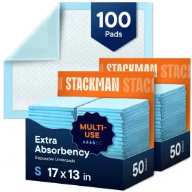 Stack Man 850056159760 Disposable Changing Pads 17 X 13 100 Pack Vp-1713-100pk Diaper Baby
