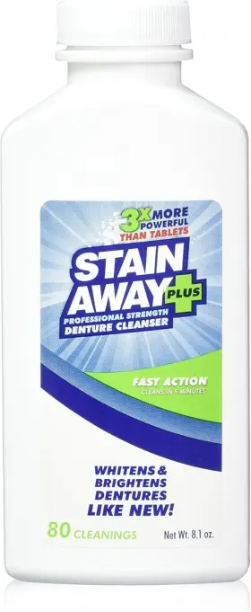 1213095 Stain-away Plus Denture Cleanser 8.1 Oz Bottle Pack Of Ounce 2