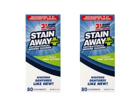 Mr-15615-98102-15-fba Stain-away Plus Antibacterial Denture Cleanser 3x More 8.1 Ounce Pack Of 2