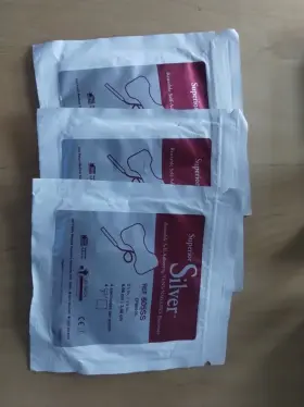 Starburst 092535853404 Superior Silver Reusable And Self-adhering Electrodes For Tens Nmes Fes