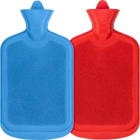 Bd3748 Steadmax 2 Pack Hot Water Bottles 2l 68oz Natural Rubber Random Colors