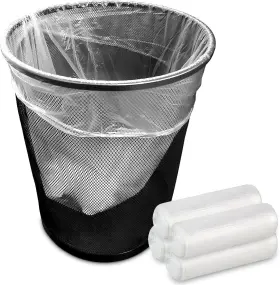 1856 Stock Your Home 4 Gallon Unscented Small Garbage Bags 200 Pack Clear
