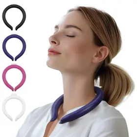Str000038ff000s Stretton Reusable Neck Ring Coolers Ice Pack - Cooling Wrap Of 2 Navy And Pink