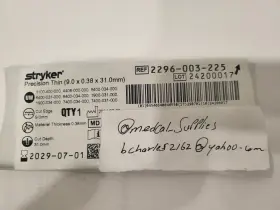 2296-003-225 Stryker Precision Thin 9.0 X 0.38 31.0mm