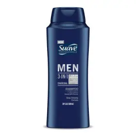 66662 Suave For Men Charcoal 3-in-1 Shampoo Conditioner Body Wash - 28 Ounces