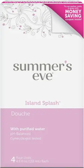Summers Eve 041608875461 Douche Vaginal For Women Island Splash 4 Units 4.5 Oz Eac
