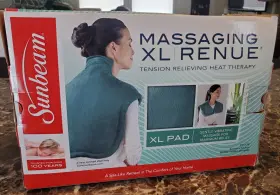 Sunbeam 027045783927 Xl Renue Massaging Heat Pad Stress Therapy Shoulder Wrap Used Only Twice