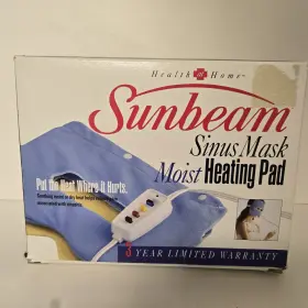 Sunbeam 032252752000 Vintage 1983 Sinus Mask Moist Heating Pad Original Box No Manual Works