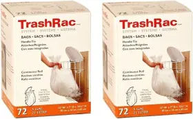Ax-ay-abhi-78325 Sunbeam Trashrac 5 Gal. Trash Bags Handle Tie - 72 Count 36 Pack Of 2 White