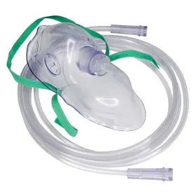 Res2100 Sunset Healthcare Solutions Adult Oxygen Mask With 7ft Tubing -5 Pack -medium Concentration O2 New