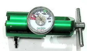 Res046 Sunset Brass Integral 50 Psi O2 Regulator Flow 0-4 L/min Model