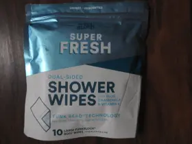 Super & Fresh Co. 850864002203 Body Shower Wipes 10pc - Funkblock Large No Rinse