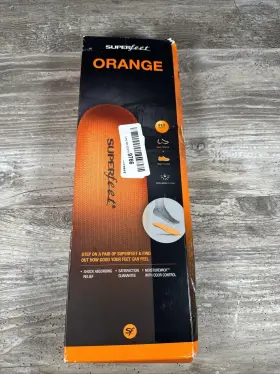 Superfeet 086301574129 Premium Insole Orange Mens Advanced Comfort Run Walk Stand Us 13.5-15