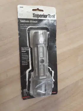 Superior Tool 017197560200 Tub Drain Remover Wrench Heavy Duty For Installing And Removing Bath Shower