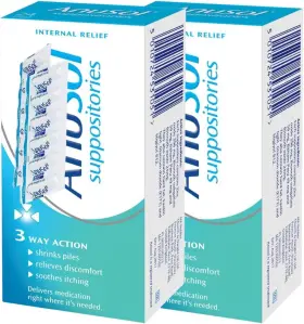 Anus0l Suppositories 445027761740 Haemorrhoids Piles Treatment 24 2 Pack